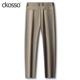 微弹免烫直筒长裤 卡其色薄款 子夏新款 时尚 高弹力休闲西裤 男裤 男士
