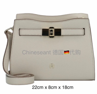 德国代购 Farah系列纯皮单肩斜挎包小号中号 AIGNER艾格娜24新款