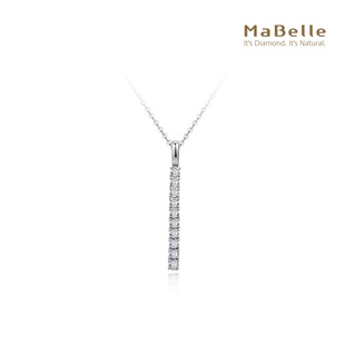 不含配链 MaBelle 钻石吊坠 致臻光芒排钻款 简约 玛贝尔18K白金