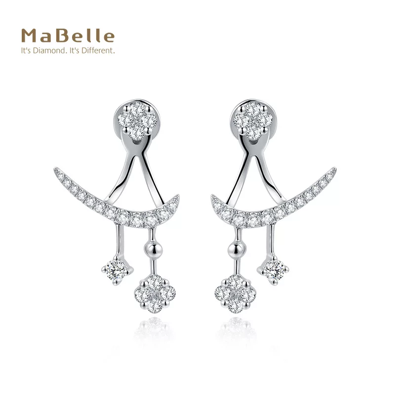 MaBelle/ серьги с одной стороны, 8 месяцев, 18 карат
