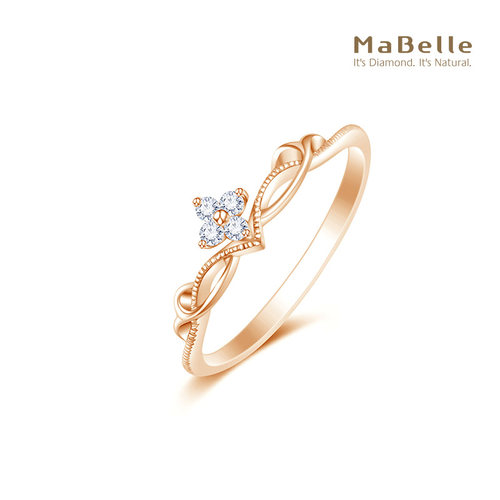 18K玫瑰金小皇冠玛贝尔钻戒