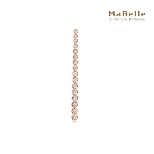 玛贝尔18K红金钻石单边耳钉流苏