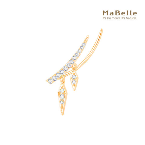 玛贝尔18K玫瑰金钻石单边耳钉