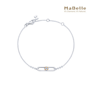 可滑动 MaBelle 系列钻石手链 守护魔法 灵动 玛贝尔18K红白金