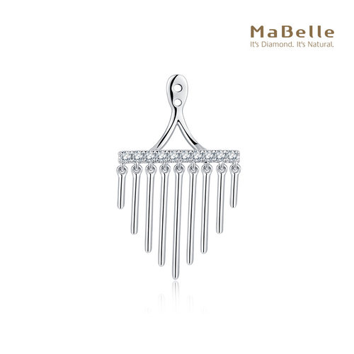 玛贝尔18K白金钻石单边耳钉配件