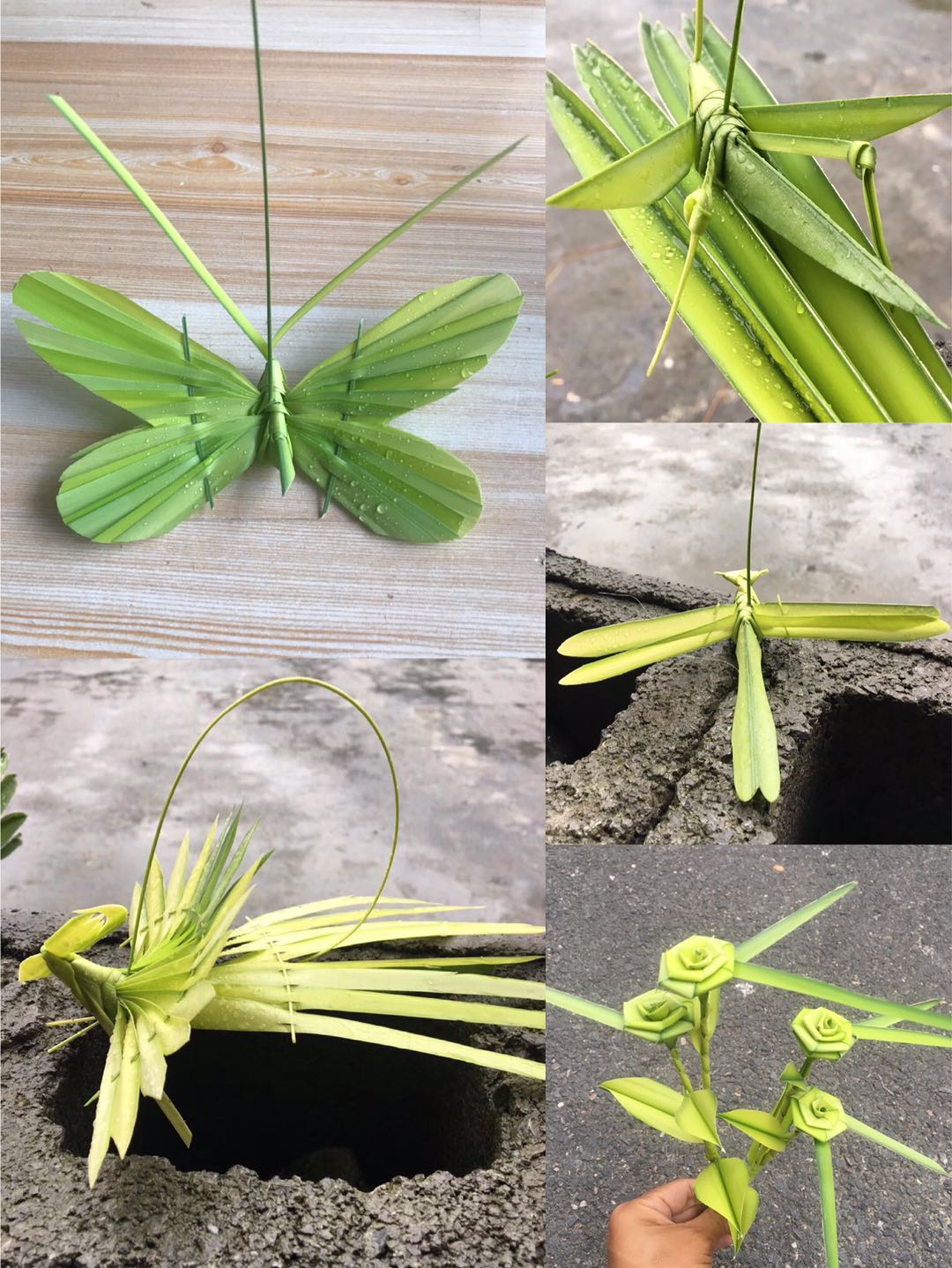 棕编草编视频教程学生学校教学培训手工自学蚂蚱蜻蜓花朵凤凰蝴蝶