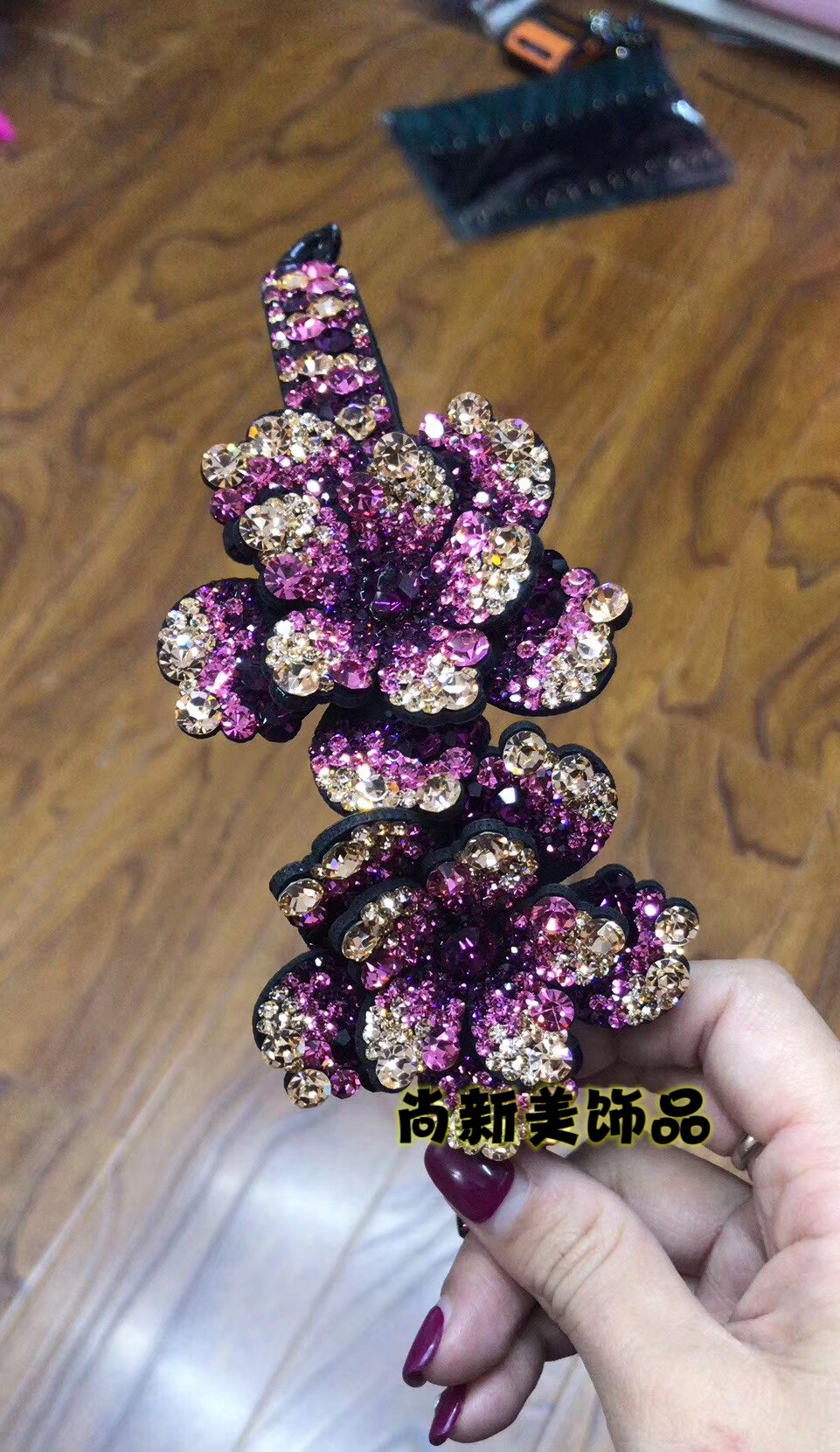 原创设计网红爆款正品进口捷克钻发夹头花丸子头盘发器马尾扣发饰
