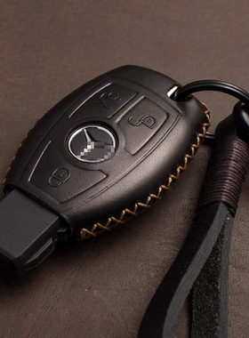 适用于奔驰钥匙包真皮新C260E级S400R350GL450GLK300L汽车钥匙套