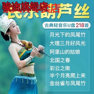 葫芦丝流行歌曲218首U盘纯音乐轻音乐器古典民族优美演奏音频mp3