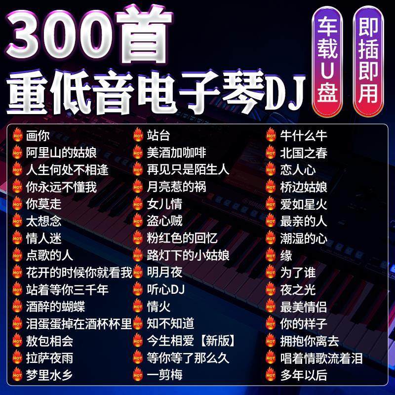 电子琴笛子架子鼓dj合奏曲车载音乐u盘抖音同款无损高品歌曲