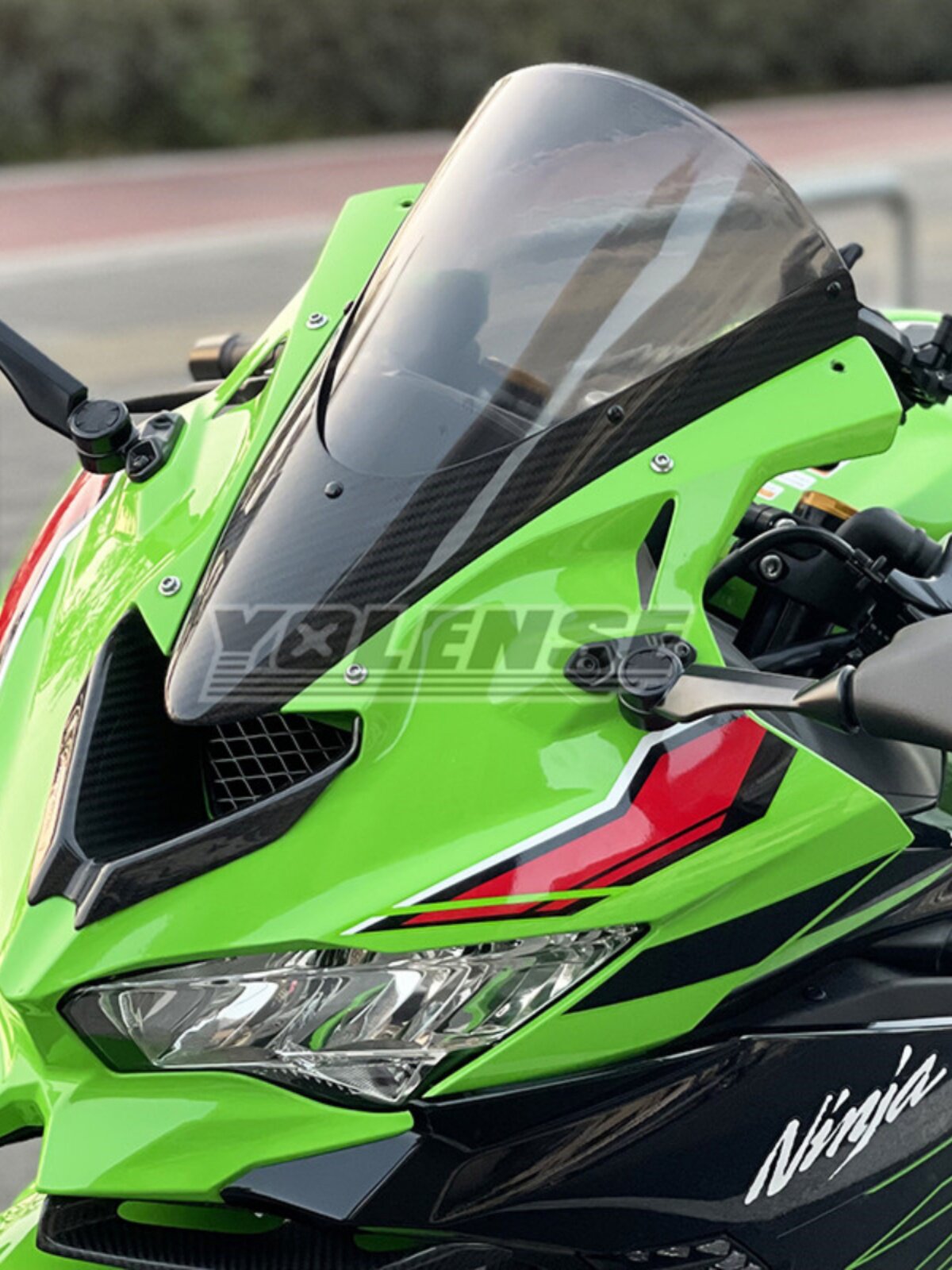 适用川崎 ZX-4R ZX-4RR ZX-25R 改装碳纤维风挡竞技挡风玻璃镜片