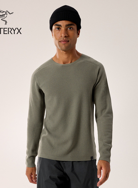 ARC'TERYX始祖鸟 HALLAM MERINO WOOL CREW 保暖 男子 羊毛针织衫