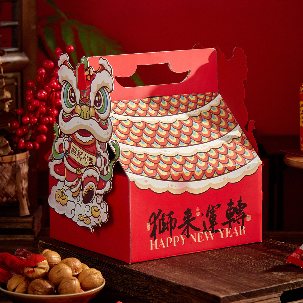 蛇年新年礼盒包装过年中式礼品盒
