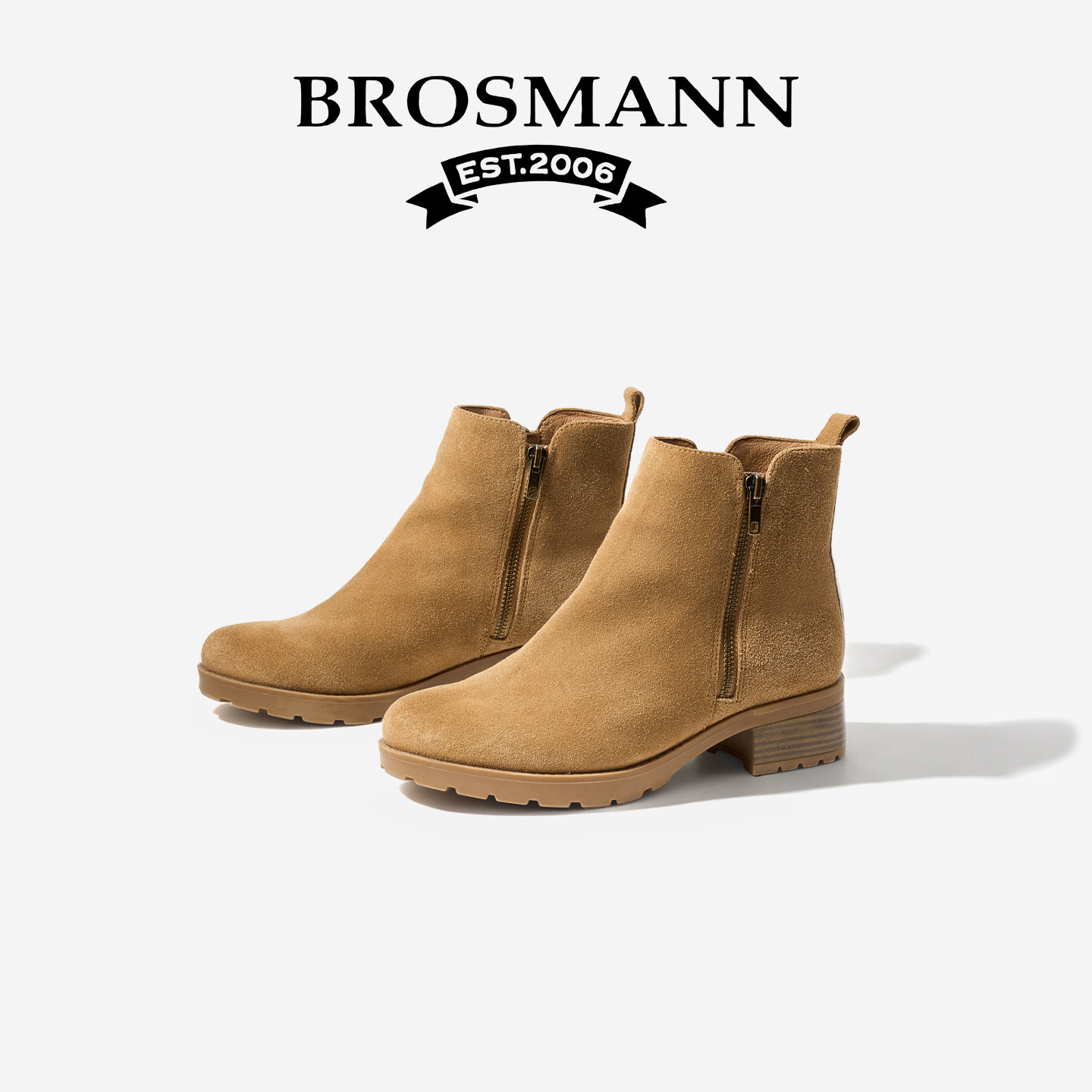 宝舒曼短筒马丁靴2026春季户外女靴牛皮厚底女款工装靴大黄靴女鞋