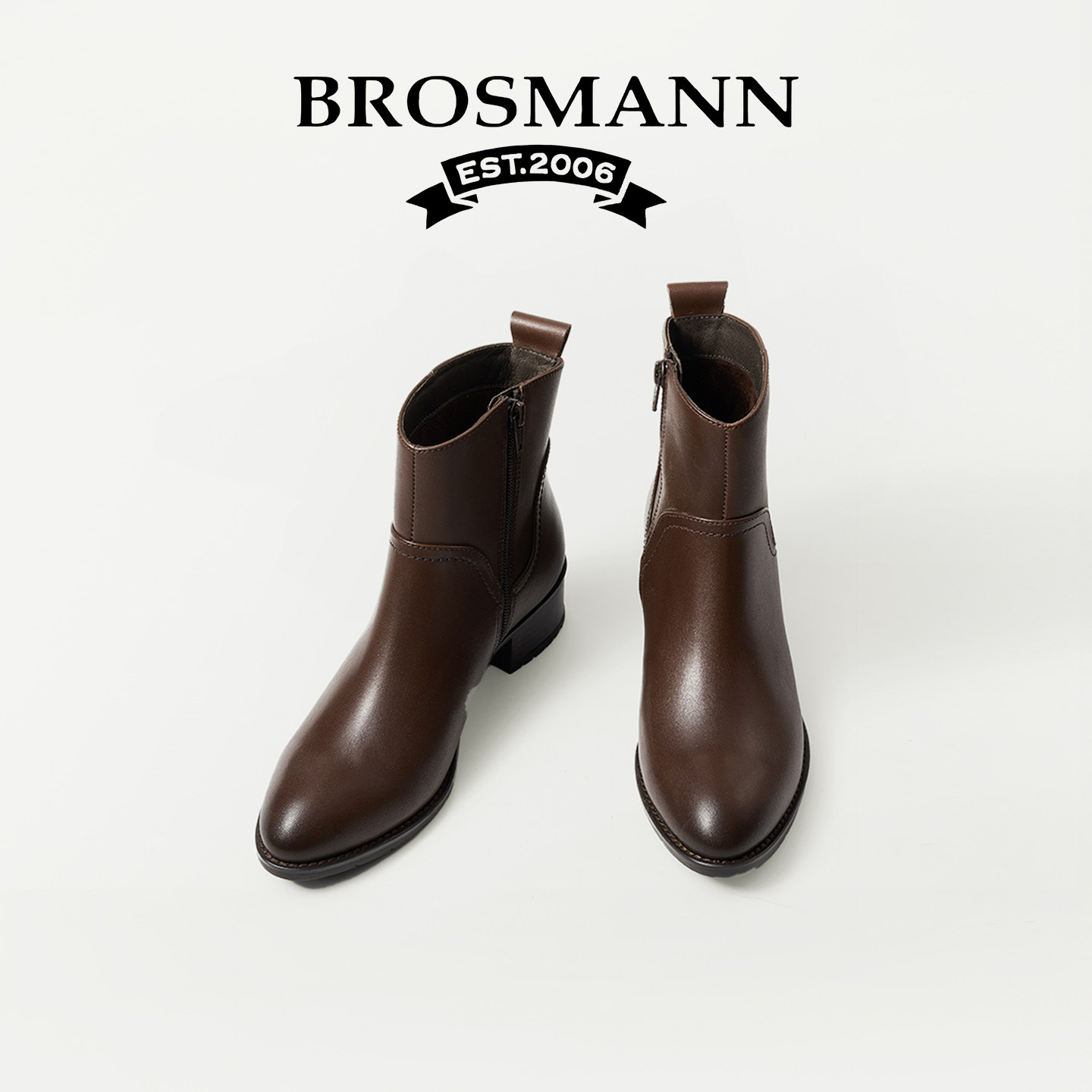 宝舒曼马丁靴女款2025新款短筒皮靴牛皮圆头真皮女靴软底短靴女鞋