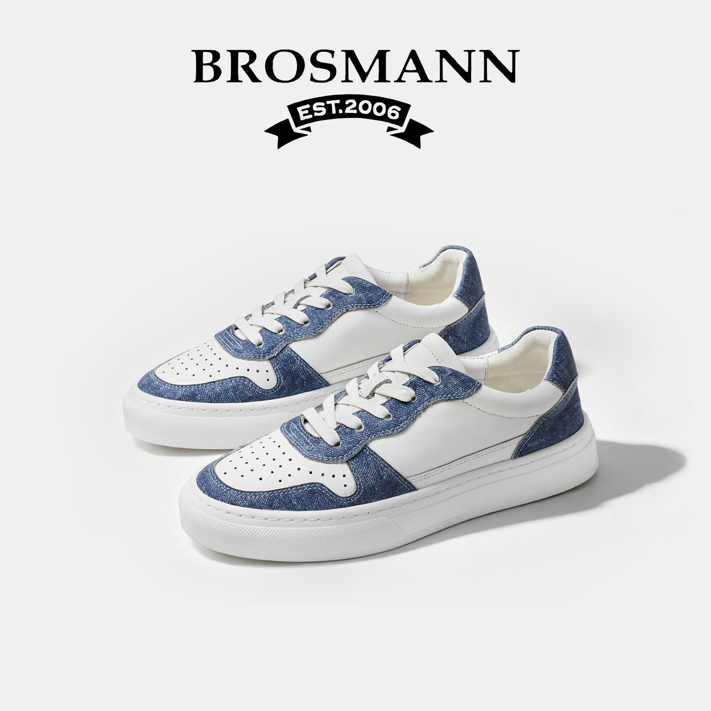 宝舒曼真皮板鞋女款新款头层牛皮休闲女鞋春软底小白鞋厚底运动鞋