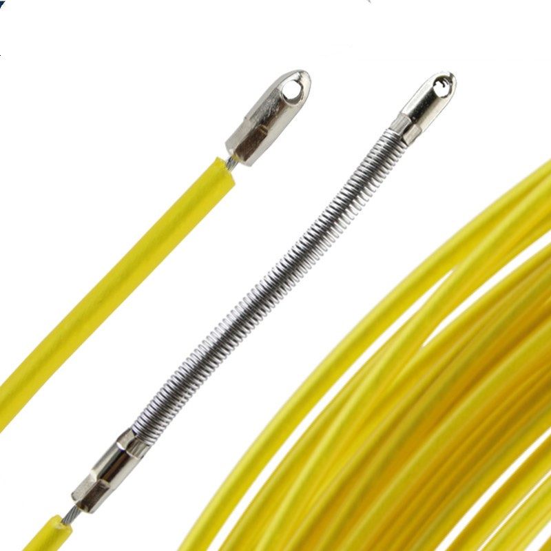 黄色加粗包胶钢丝电工穿线器 线管引线器 穿管器4.7mm