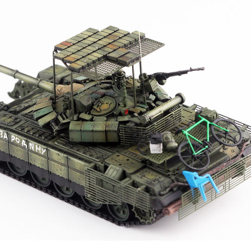 88MODEL 1/72 俄罗斯 T-72B3M T72战场版 A款 配含自行车等配件