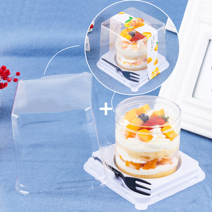 网红蛋糕包装盒子透明三角形千层慕斯西点甜品提拉米苏一次性包装
