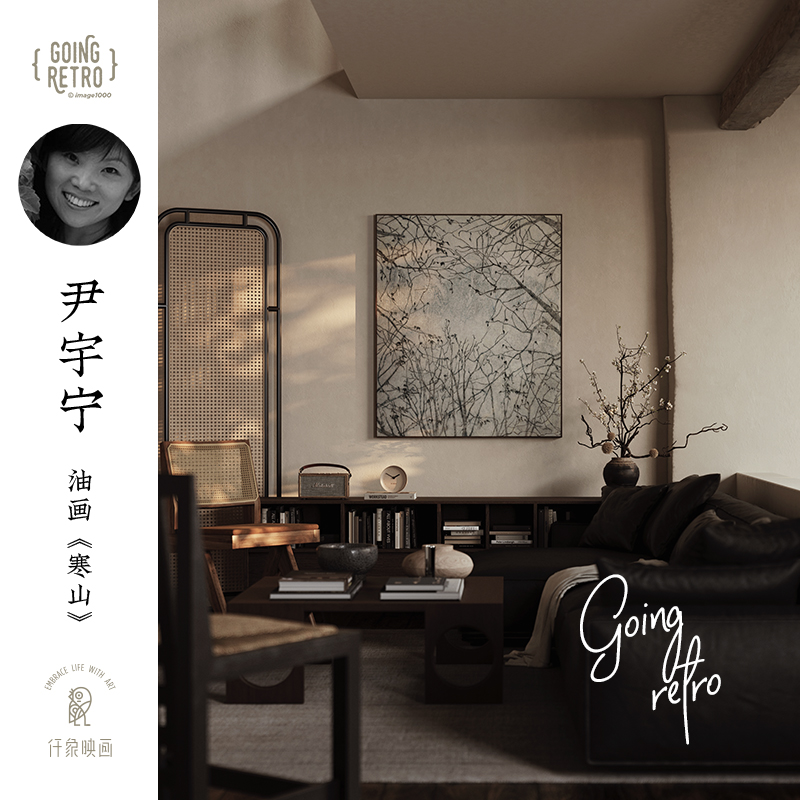 新中式客厅装饰画入户玄关正对门