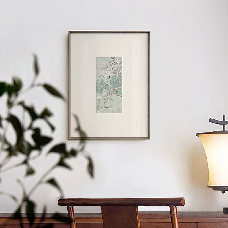 宋侠次X干祥图片新中式自习室茶室装修随意入口卧室挂画客厅壁画