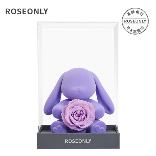 【双旦】ROSEONLY诺誓萌耳甜心兔永生玫瑰花情人节送女友礼盒