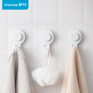 茶花挂钩免打孔强力粘钩胶吸盘无痕承重厨房浴室毛巾卫生间贴墙