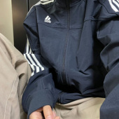 春秋季 三条杠外套QQ糖上衣防水风衣高弹力透气立领外套男女同款