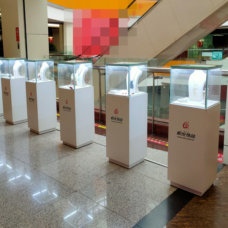 珠宝展厅独立木质柜台烤博物馆展示柜定制柜陈列柜文物古董漆玻璃