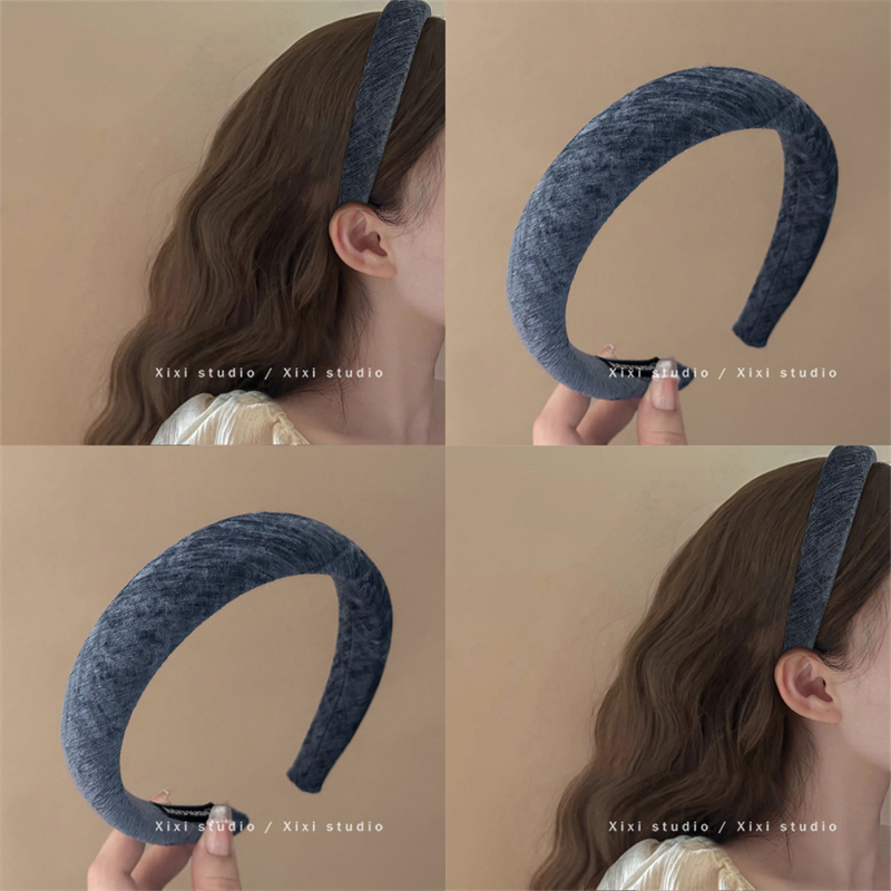 蔚蓝迷香雪尼尔绒发箍百搭复古