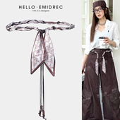 编织腰带女细丝带流苏腰间配饰装 饰配裤 子棕色咖色美拉德腰绳腰链