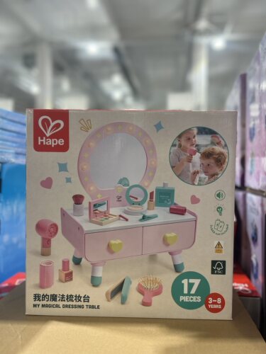 开市客Coostco代购梳妆台儿童过家家玩具化妆桌套装继hape礼物