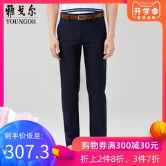 雅戈尔休闲裤男夏季新品商务休闲DP免烫裤子时尚绅士长裤男9541