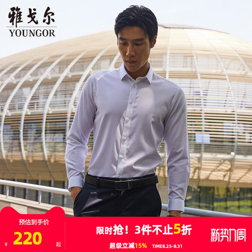 秋季新款高级弹力免烫长袖衬衫