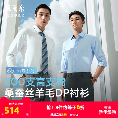 雅戈尔长袖商务绅士衬衫