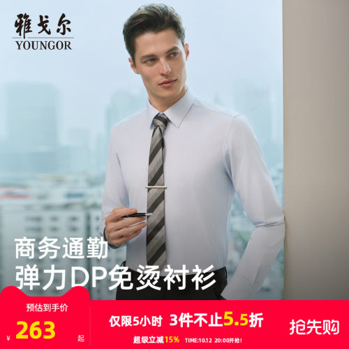 雅戈尔长袖商务绅士衬衫