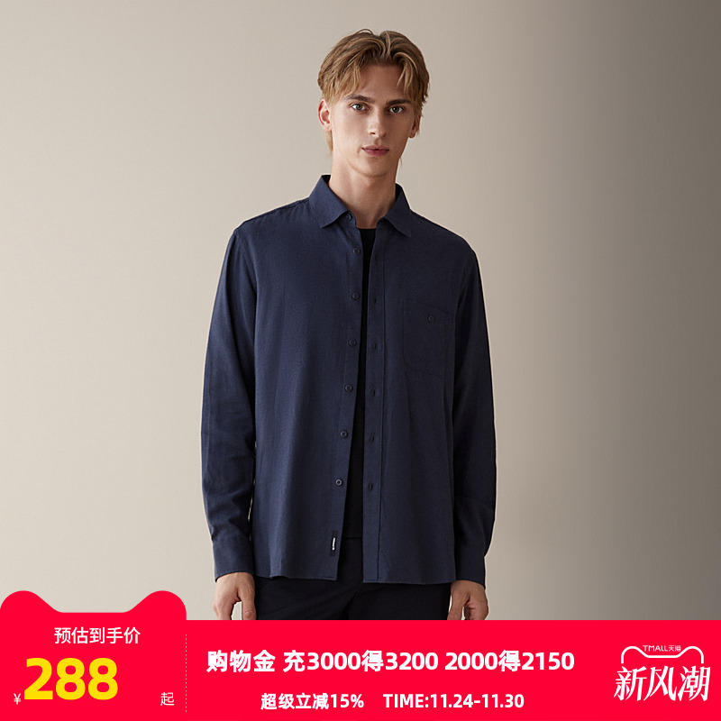 左胸口单口袋,增加衬衫的层次感和实用性