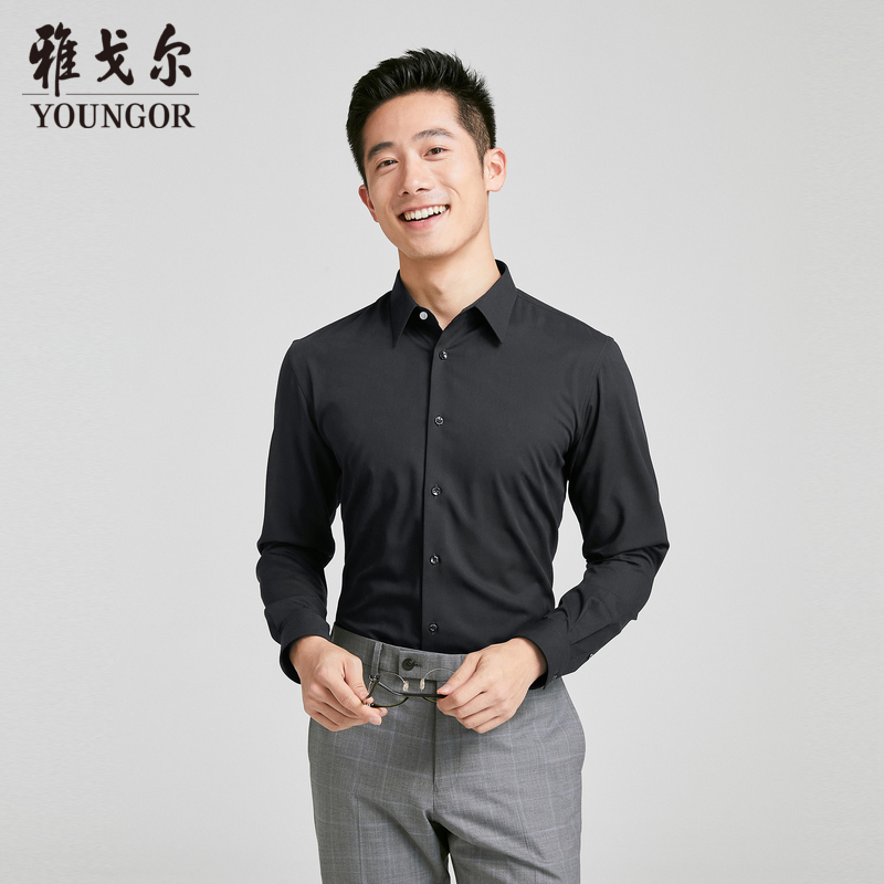 【商场同款】雅戈尔男士长袖衬衫春秋新款官方商务休闲长袖衬衫男