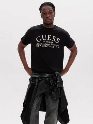 GUESS GUESS2025秋季新款女装圆领短袖T恤女宽松休闲百搭上衣