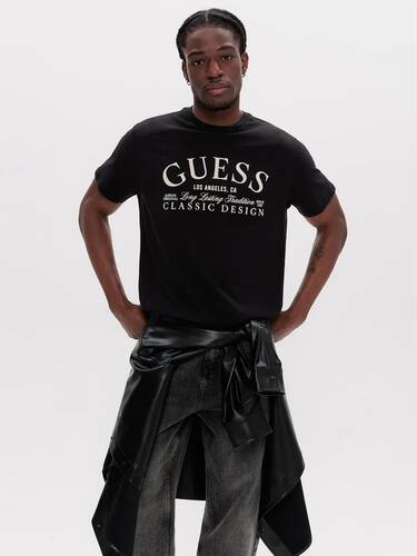 GUESS GUESS2025秋季新款女装圆领短袖T恤女宽松休闲百搭上衣