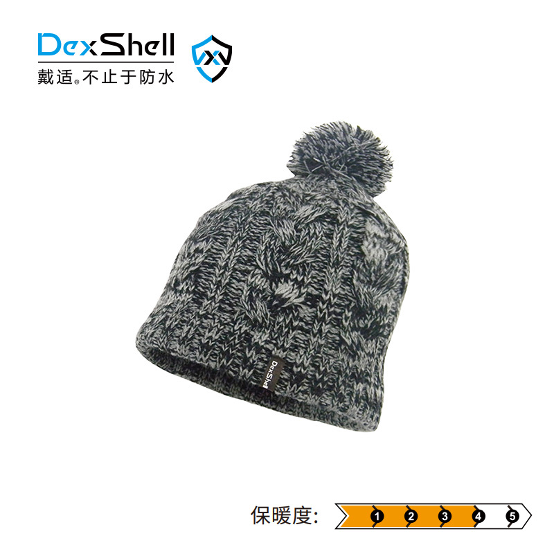 DexShell戴适女士防水帽户外运动防风保暖男士毛线帽针织帽DH342