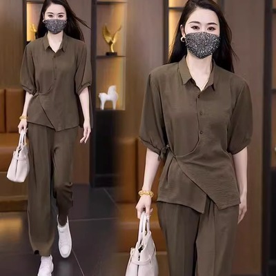 洋气显瘦夏季减龄时尚凉感两件套