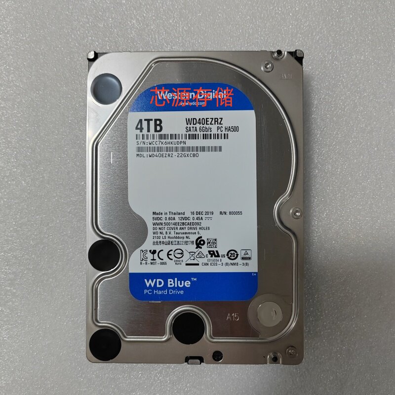 西部数据4TB蓝盘SATA台式硬盘