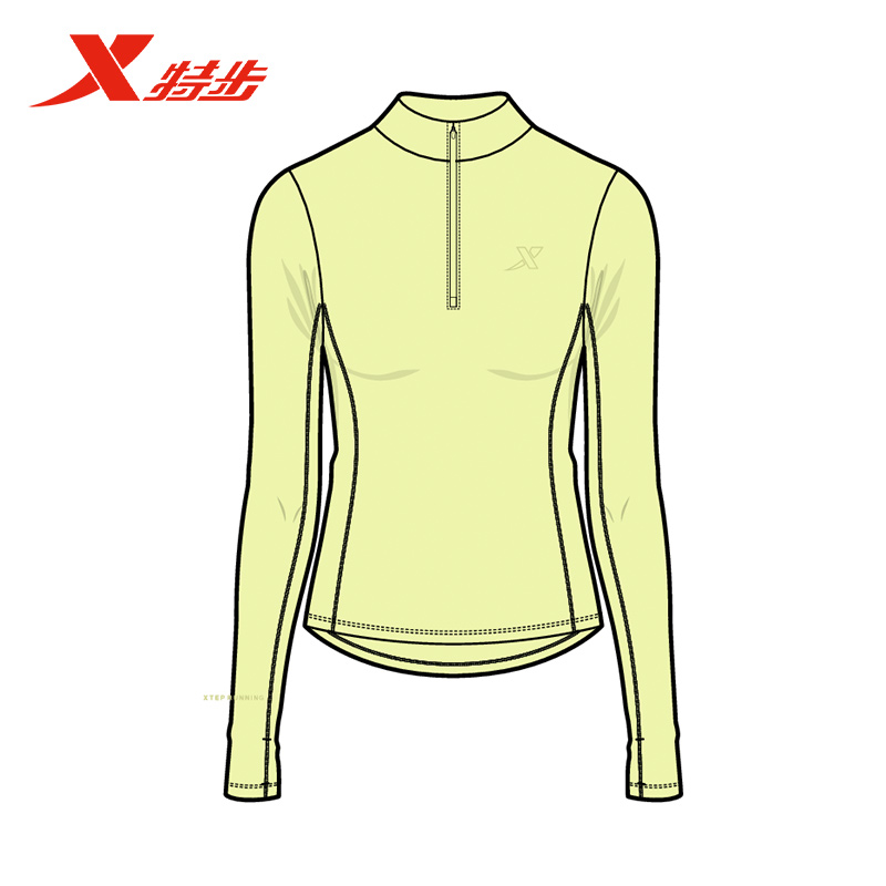 特步女长袖T恤2025年新款