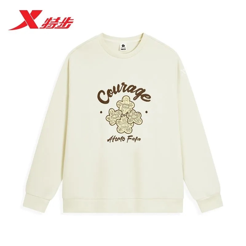 特步运动套头卫衣女2025春秋新款