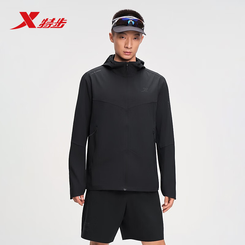 特步运动外套男风衣2025秋新款男训练郊游外搭薄外套975329140140,运动服/休闲服装,运动风衣,淘宝优惠券,粉丝福利购,淘宝优惠卷