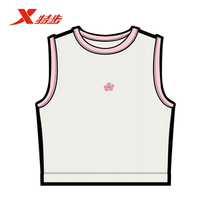 特步运动背心女2025夏季新款学生宽松休闲跑步上衣975328090511