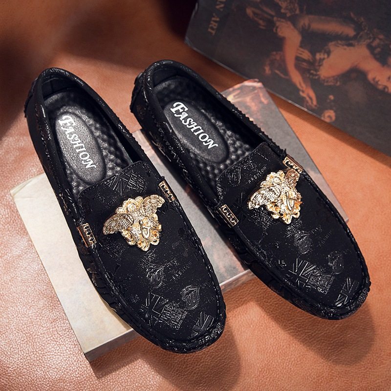 香港潮牌大小码夏季透气豆豆鞋男莆田懒人一脚蹬英伦休闲皮鞋软底,流行男鞋,休闲皮鞋,淘宝优惠券,粉丝福利购,淘宝优惠卷