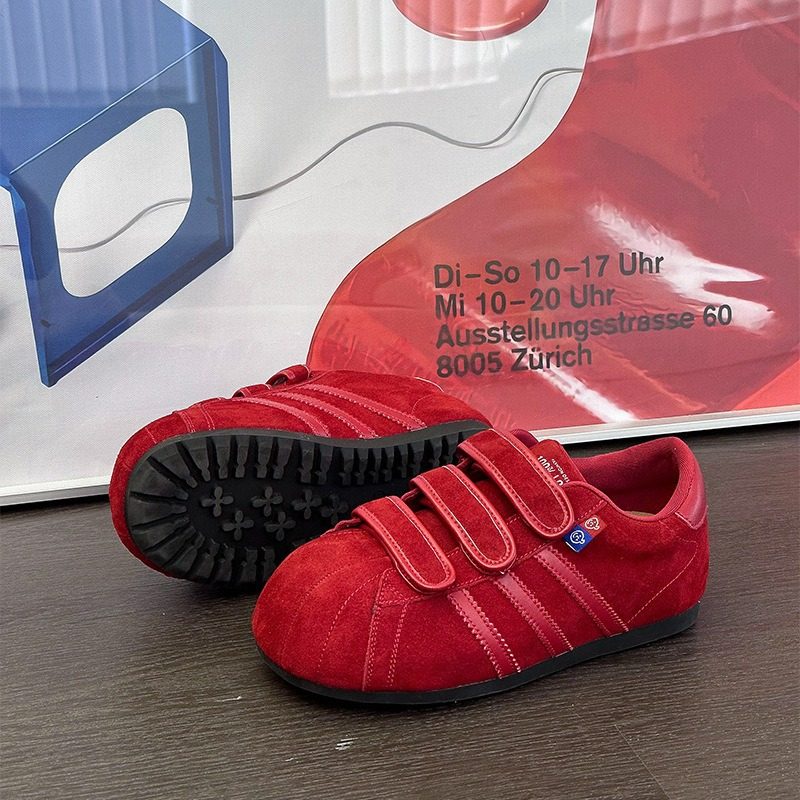 香港潮牌魔术贴休闲鞋女2025秋季新款磨砂真皮平底舒适轻便阿甘慢,女鞋,德训鞋,淘宝优惠券,粉丝福利购,淘宝优惠卷