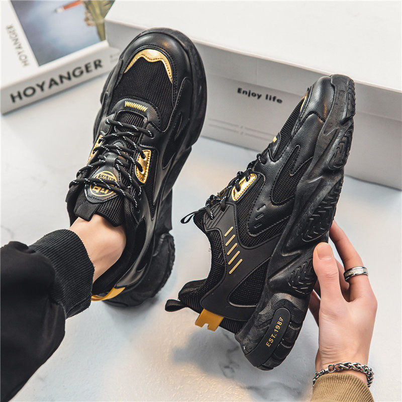 香港潮牌跨境男士老爹鞋跑步运动鞋学生透气男鞋厚底耐磨休闲潮流,流行男鞋,老爹鞋,淘宝优惠券,粉丝福利购,淘宝优惠卷